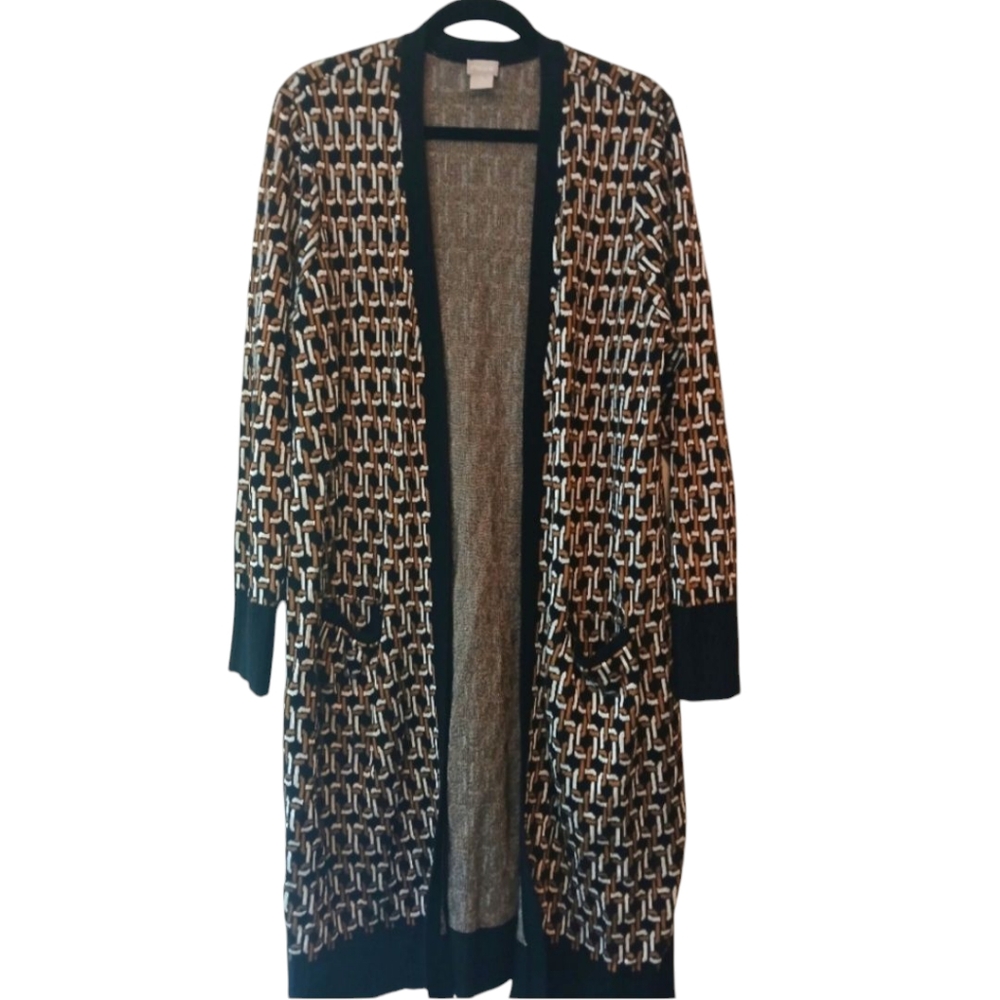 NWOT Chico's Long Open Sweater Cardigan Super Soft and Cozy Duster-Size 3